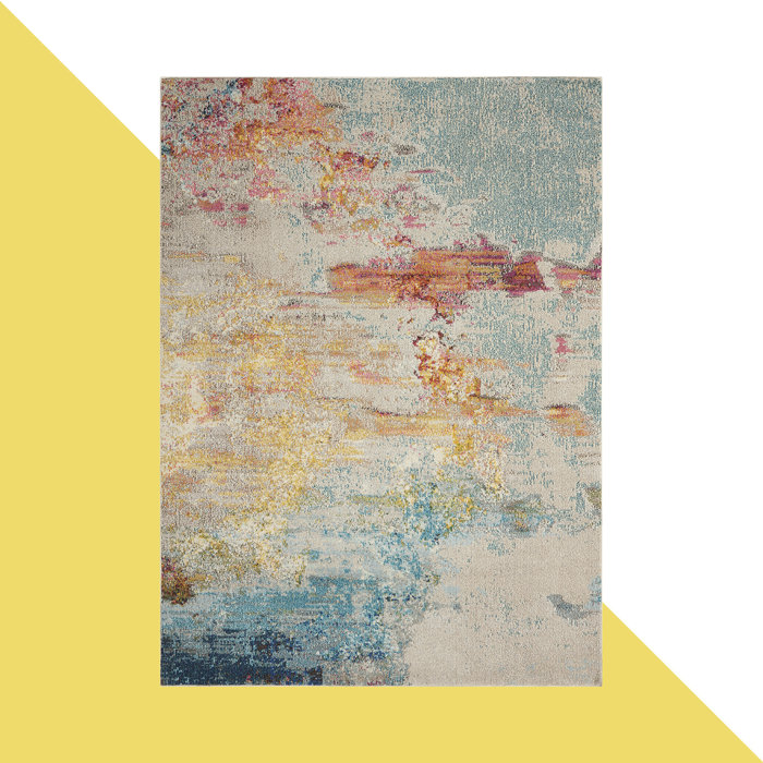 Etta Avenue Bourgeois Tufted Blue/Red/Orange/Yellow Rug & Reviews